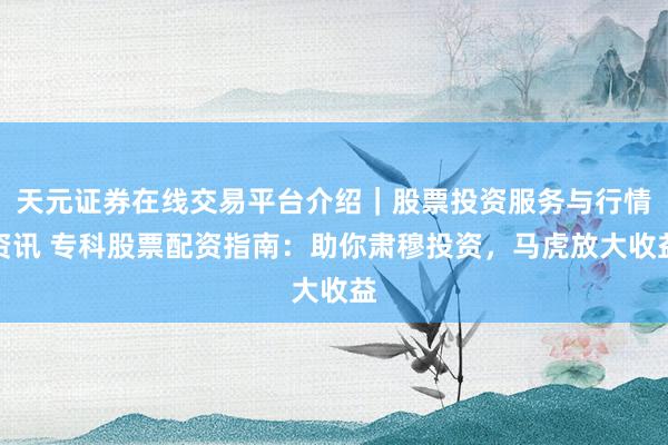 天元证券在线交易平台介绍｜股票投资服务与行情资讯 专科股票配资指南：助你肃穆投资，马虎放大收益